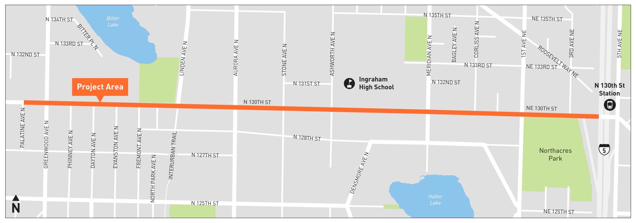 N 130th St: Bitter Lake to Haller Lake Mobility Improvements